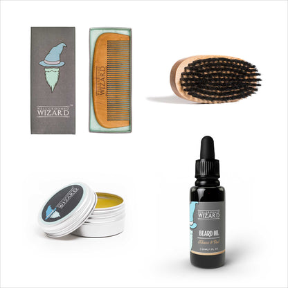 Beard Comb, Brush, Oil & Wax