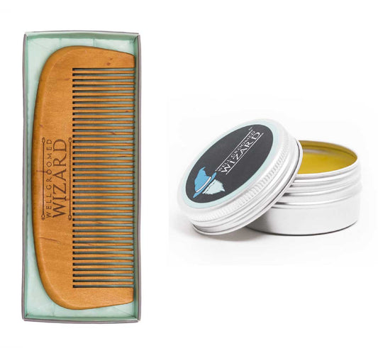 Beard Comb/Brush & Wax